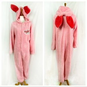 A Christmas Story Pink Deranged Bunny Suit Onesie Romper Large